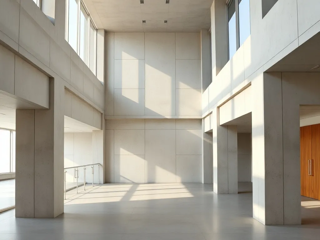 A minimalist architectural shot of a modern office building